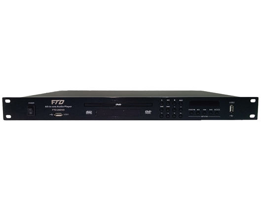 Black 1U Height Mp3 DVD Audio Player AM FM DVD Player 50HZ RS232