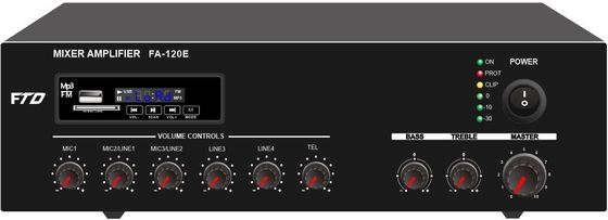120W AC230V PA System Amplifier With MP3 SD BT FM