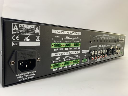 6*120W Audio Matrix Amplifier 6 Channel Pa System Set 70dB S/ N Ratio