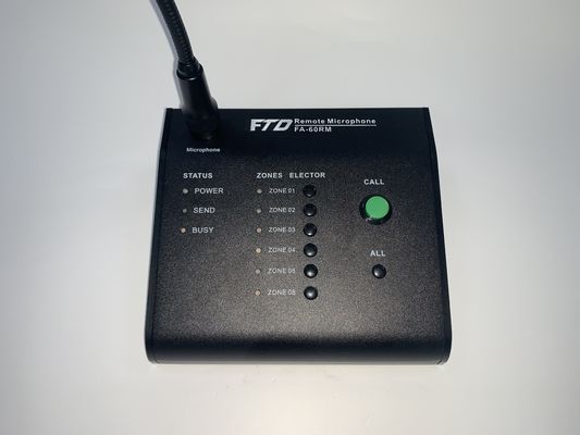 RS485 600m PA System Amplifier Remote 6 Zone Microphone Up To 8 Units