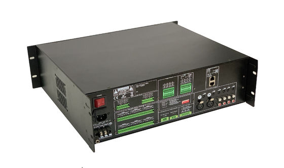 Metal EVAC Voice Evacuation Systems Fire Alarm 60HZ 500W 6 Zone Class D Amplifier