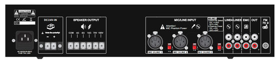 OEM RoHS PA System Amplifiers 120W Amp Versatile Connections For Hotel BGM