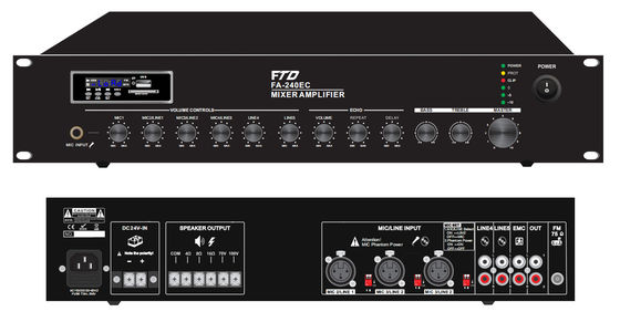 240W Small Public Address Pa System Amplifiers For Super Market