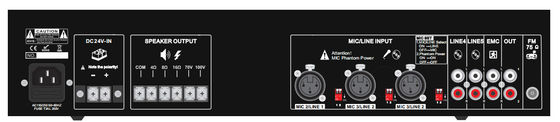 OEM 500W 100V PA System Amplifier With ECHO Mixer Amp Overload Protection