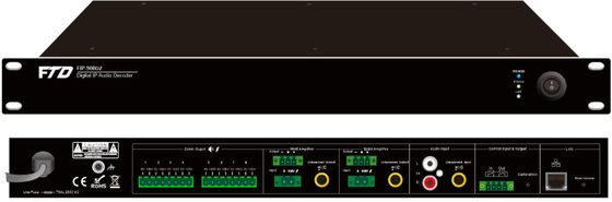 1U Height 8 Zone IP Network Audio Adapter AC230V IGMP ARP ICMP Protocol