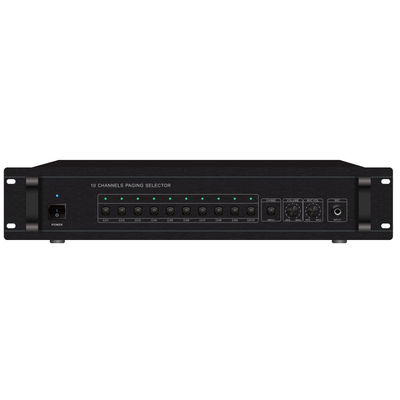 830W 10 Zone PA System Public Address System AC Fuse Black Paging Selector