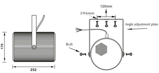 ODM Background Music Dual Speaker PA Projection Speaker Wall Mount Adjustable