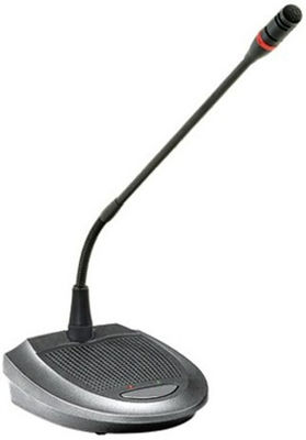39cm Gooseneck Wired Conference System Delegate Unit With One 3.5mm Earphone Input