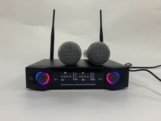 Professional PA Speaker Volume Control UHF Wireless Microphone System With Bluetooth Speaker