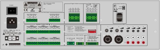 En54-16 Voice Evacuation System Wireless Fire Alarm System 6 Zone 500w Evac  Router