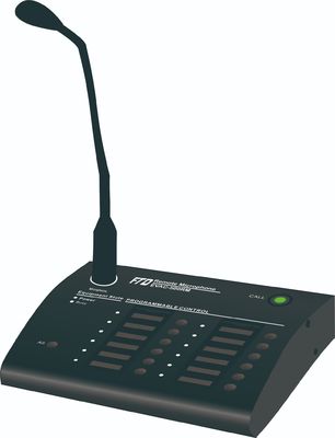 Alarm System Product 12 Zone Remote Paging Microphone Digital Voice Evacuation System