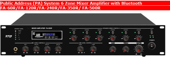6 zone mixer amplifier audio amplifier with bluetooth