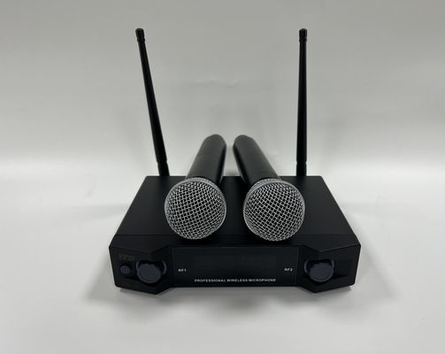 Handheld Microphone LCDTwo Handheld Mic Conference UHF Wireless Microphone System