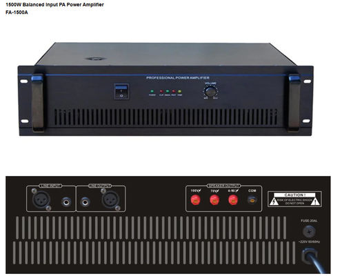 Balanced Input PA Power Amplifier 1500W Power Amplifier Professional 20000W