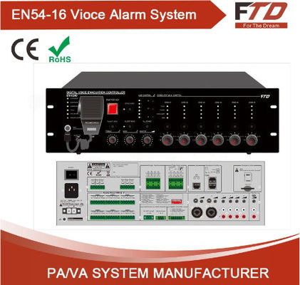 6 Zone Voice Evacuation Amplifier marine evacuation system