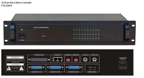 30 Zone Voice Alarm Controller pa speaker system
